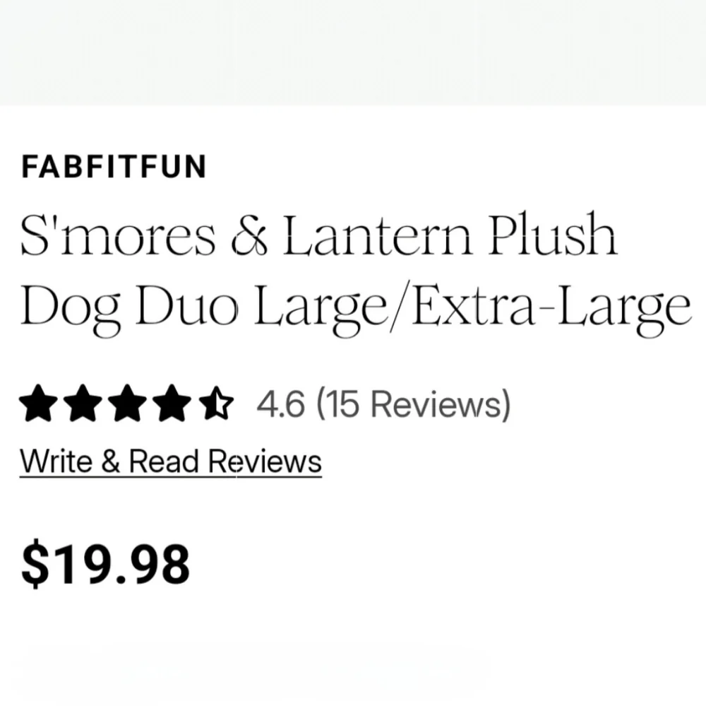 FFF S'mores & Lantern Plush Dog Toy Duo, Size L/XL ~ NWT - Picture 3 of 6